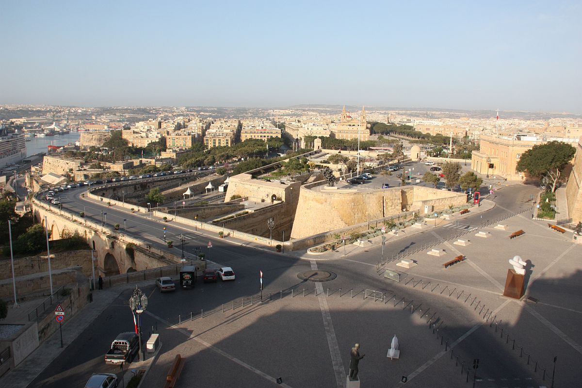 Views of the Floriana Granaries and beyond